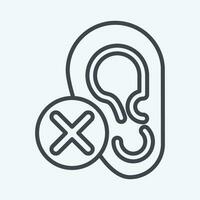 Icon Deaf. related to Communication symbol. line style. simple design editable. simple illustration vector