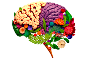 Brain 3d illustration ai generated png