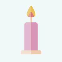 Icon Candle. related to Valentine Day symbol. flat style. simple design editable. simple illustration vector