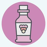 Icon Grape Win. related to France symbol. color mate style. simple design editable. simple illustration vector