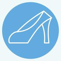 Icon High Heels. related to France symbol. blue eyes style. simple design editable. simple illustration vector