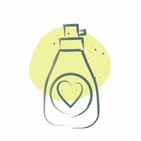 Icon Perfume. related to France symbol. Color Spot Style. simple design editable. simple illustration vector