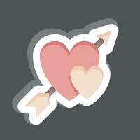 Sticker Cupid. related to Valentine Day symbol. glyph style. simple design editable. simple illustration vector