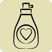 Icon Perfume. related to France symbol. hand drawn style. simple design editable. simple illustration vector