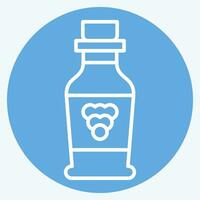 Icon Grape Win. related to France symbol. blue eyes style. simple design editable. simple illustration vector