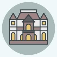 Icon Musee Rodin. related to France symbol. color mate style. simple design editable. simple illustration vector