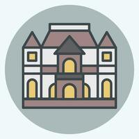 Icon Musee Rodin. related to France symbol. color mate style. simple design editable. simple illustration vector