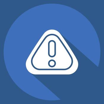 Icon Exclamation. related to Communication symbol. long shadow style. simple design editable. simple illustration vector