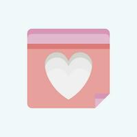 Icon Valentines Day. related to Valentine Day symbol. flat style. simple design editable. simple illustration vector