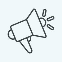 Icon Megaphone. related to Communication symbol. line style. simple design editable. simple illustration vector