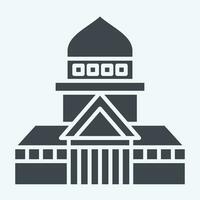 Icon Museum. related to France symbol. glyph style. simple design editable. simple illustration vector