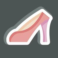 Sticker High Heels. related to France symbol. simple design editable. simple illustration vector