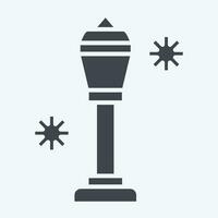 Icon Lamp Post. related to France symbol. glyph style. simple design editable. simple illustration vector