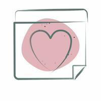 Icon Valentines Day. related to Valentine Day symbol. Color Spot Style. simple design editable. simple illustration vector