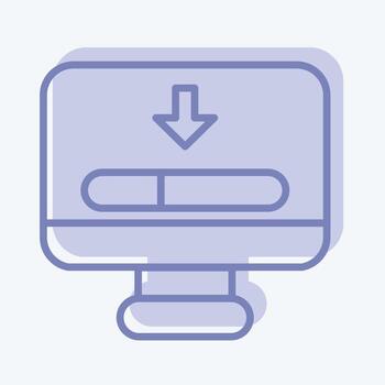 Icon Loading. related to Communication symbol. two tone style. simple design editable. simple illustration vector