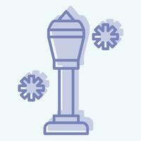 Icon Lamp Post. related to France symbol. two tone style. simple design editable. simple illustration vector
