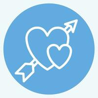 Icon Cupid. related to Valentine Day symbol. blue eyes style. simple design editable. simple illustration vector