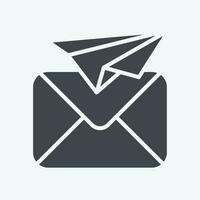 Icon Mailing. related to Communication symbol. glyph style. simple design editable. simple illustration vector