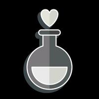 Icon Love Potion. related to Valentine Day symbol. glossy style. simple design editable. simple illustration vector