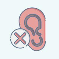 Icon Deaf. related to Communication symbol. doodle style. simple design editable. simple illustration vector