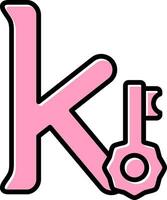 Small K Vector Icon