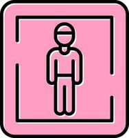Male Toilet Sign Vector Icon