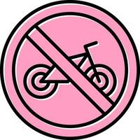 No Bicycle Vector Icon