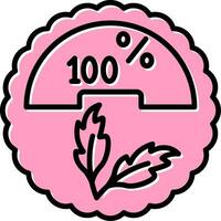 100 por ciento vector icono