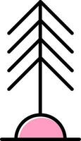 icono de vector de árbol de pino