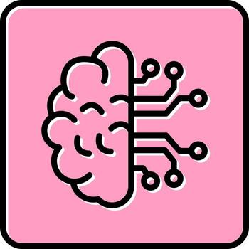 icono de vector de inteligencia artificial