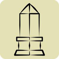 Icon Place De La Concorde. related to France symbol. hand drawn style. simple design editable. simple illustration vector