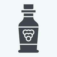 Icon Grape Win. related to France symbol. glyph style. simple design editable. simple illustration vector
