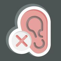 Sticker Deaf. related to Communication symbol. simple design editable. simple illustration vector