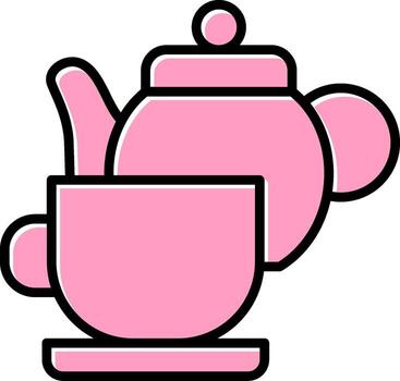 Tea Set Vector Icon