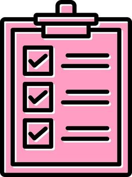 icono de vector de lista de verificación