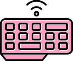 icono de vector de teclado inalámbrico