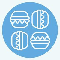 Icon Macaron. related to France symbol. blue eyes style. simple design editable. simple illustration vector