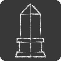 Icon Place De La Concorde. related to France symbol. chalk Style. simple design editable. simple illustration vector