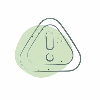 Icon Exclamation. related to Communication symbol. Color Spot Style. simple design editable. simple illustration vector
