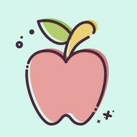 Icon Apple. related to Fruit and Vegetable symbol. MBE style. simple design editable. simple illustration vector