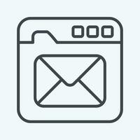 Icon Email. related to Communication symbol. line style. simple design editable. simple illustration vector