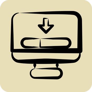 Icon Loading. related to Communication symbol. hand drawn style. simple design editable. simple illustration vector