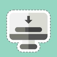 Sticker line cut Loading. related to Communication symbol. Communication. simple design editable. simple illustration vector