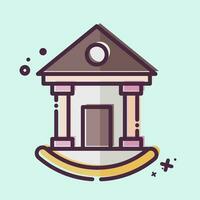 Icon Court House. related to Icon Building symbol. MBE style. simple design editable. simple illustration vector