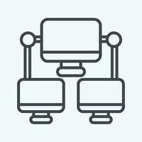Icon Connection Computer. related to Communication symbol. line style. simple design editable. simple illustration vector