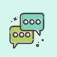 Icon Chat. related to Communication symbol. MBE style. simple design editable. simple illustration vector