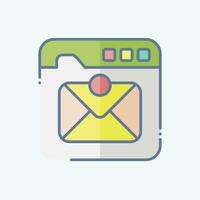 Icon Inbox Mail. related to Communication symbol. doodle style. simple design editable. simple illustration vector