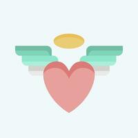 Icon Angle. related to Valentine Day symbol. flat style. simple design editable. simple illustration vector