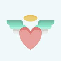 Icon Angle. related to Valentine Day symbol. flat style. simple design editable. simple illustration vector