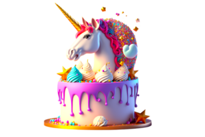 3d realistic cake ai generated png